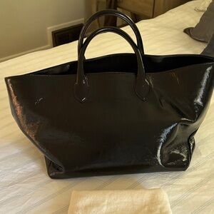 Khaite Amelia Patent Leather Tote Bag